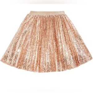 Cilucu Girls Skirt Sequin Pleated Skort Sparkle Mini Skirt